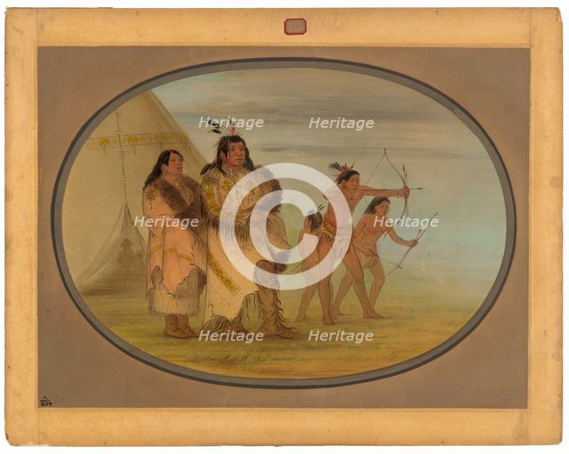 Ojibbeway Indians, 1861/1869. Creator: George Catlin.