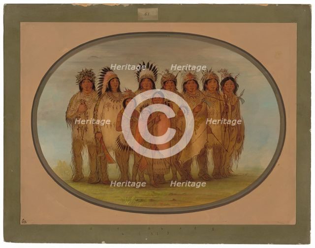 Ojibbeway Indians in Paris, 1861/1869. Creator: George Catlin.