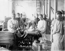 Okulov textile bag factory. Kulotino, 1905. Artist: Anonymous