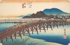 Okazaki, Tenshin no Hashi, ca. 1834., ca. 1834. Creator: Ando Hiroshige