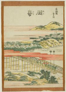 Okazaki, from the series "Fifty-three Stations of the Tokaido (Tokaido gojusan tsugi)", Japan, c1806 Creator: Hokusai