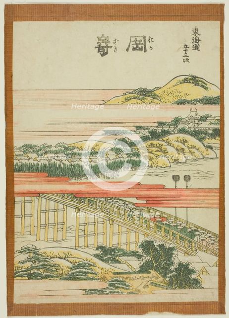 Okazaki, from the series "Fifty-three Stations of the Tokaido (Tokaido gojusan tsugi)", Japan, c1806 Creator: Hokusai.