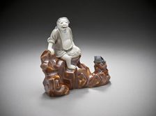 Okimono in the Form of the Daoist Immortal Gama and a Toad, Late 19th-early 20th century. Creator: Unknown