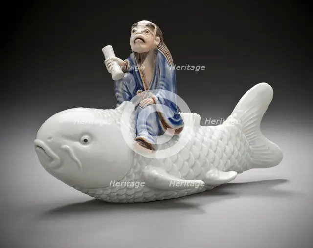Okimono in the Form of Kinko Riding the Carp, 19th century. Creator: Unknown.