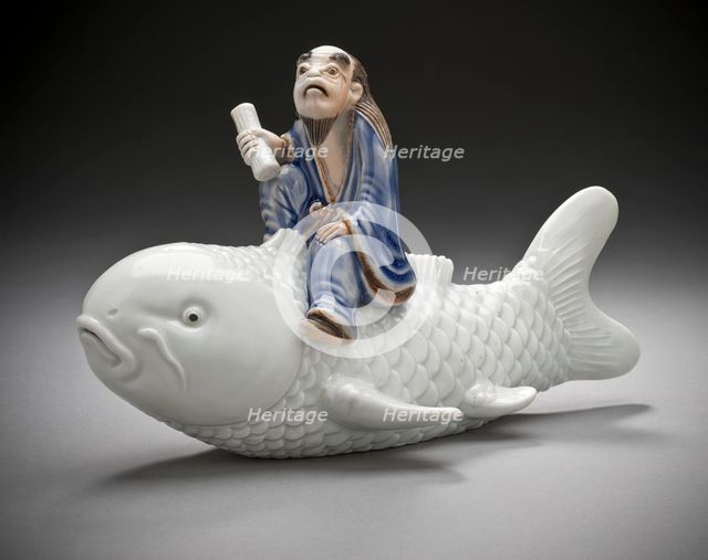 Okimono in the Form of Kinko Riding the Carp, 19th century. Creator: Unknown.