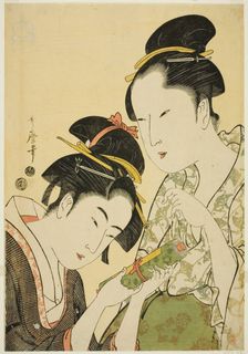 Okita and Ofuji, Japan, c. 1793/94. Creator: Kitagawa Utamaro