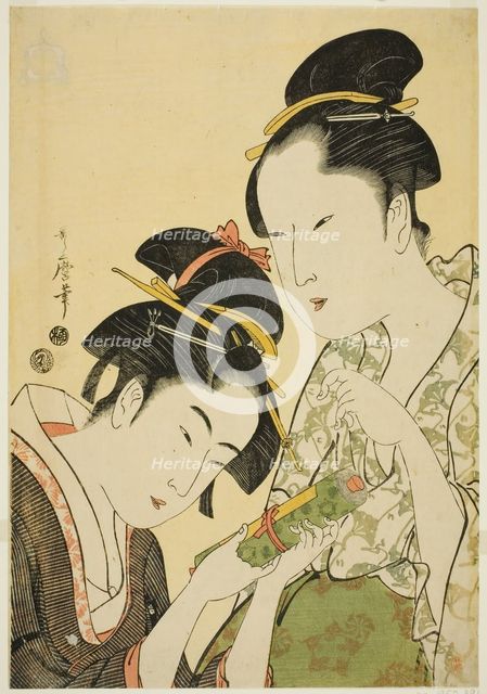 Okita and Ofuji, Japan, c. 1793/94. Creator: Kitagawa Utamaro.