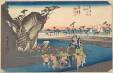 Okitsu, Okitsugawa, ca. 1834., ca. 1834. Creator: Ando Hiroshige