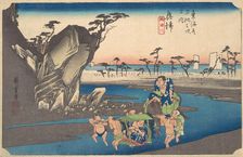 Okitsu, Okitsugawa, ca. 1834., ca. 1834. Creator: Ando Hiroshige