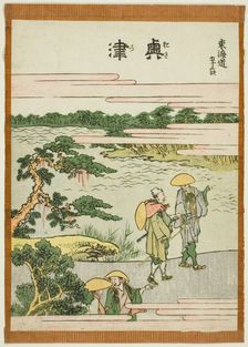 Okitsu, from the series "Fifty-three Stations of the Tokaido (Tokaido gojusan tsugi)", Japan, c.1806 Creator: Hokusai