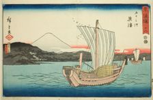 Okitsu: Kiyomigaseki and Seiken Temple (Kiyomigaseki, Seikenji)—No. 18, from the..., c. 1847/52. Creator: Ando Hiroshige