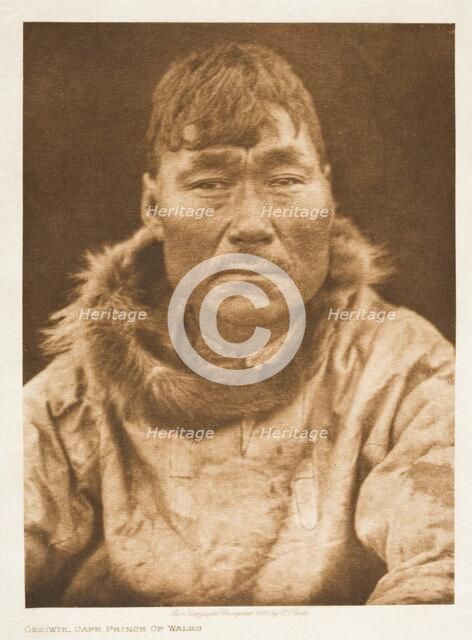 Oksiwik, Cape Prince of Wales, 1928. Creator: Edward Sheriff Curtis.
