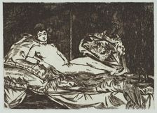 Olympia (large plate), January-May 1867. Creator: Edouard Manet