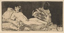 Olympia (small plate), 1867. Creator: Edouard Manet