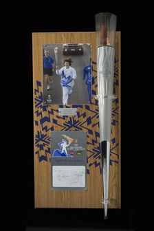 Olympic torch carried by Sally Ride, 2002. Creator: Unknown