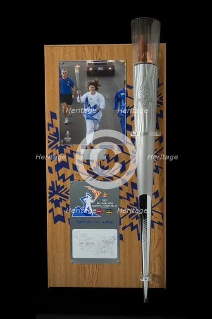 Olympic torch carried by Sally Ride, 2002. Creator: Unknown.