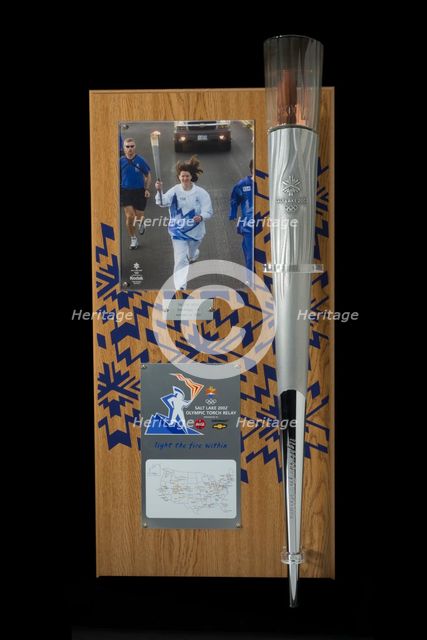 Olympic torch carried by Sally Ride, 2002. Creator: Unknown.
