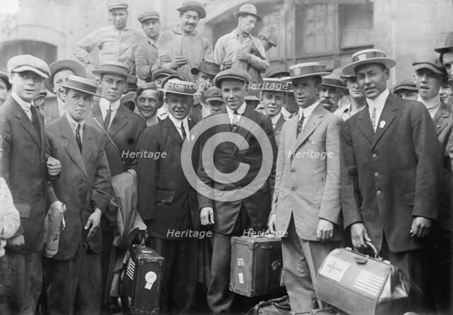 Olympic athletes arrive. Thos. H. Lilley, Andrew Sockalexis, 1912. Creator: Bain News Service.