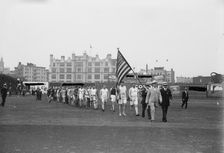 Olympic athletes coming on field, 1912. Creator: Bain News Service