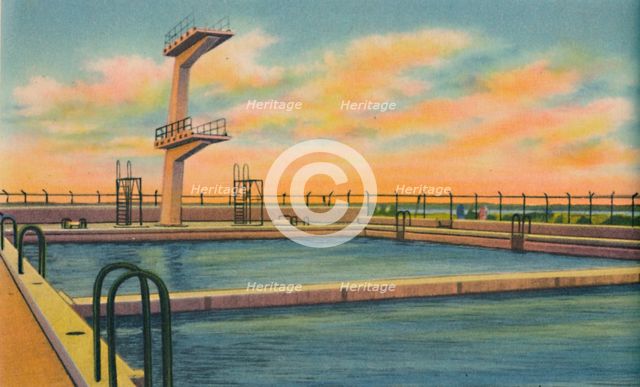 'Olympic Swimming Pool, Barranquilla', c1940s. Artist: Unknown.