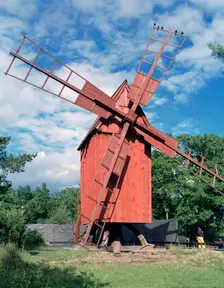 Oland windmill, Skansen, Stockholm, Sweden. Creator: Peter Thompson