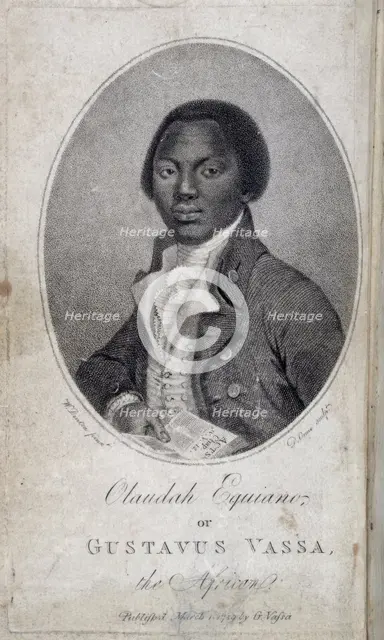 'Olaudah Equiano or Gustavus Vassa, the African'. 1789. Creators: Daniel Orme, W Denton.