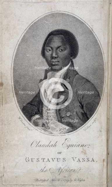 'Olaudah Equiano or Gustavus Vassa, the African'. 1789. Creators: Daniel Orme, W Denton.