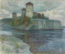 Olavinlinna, 1930. Creator: Vaino Hamalainen