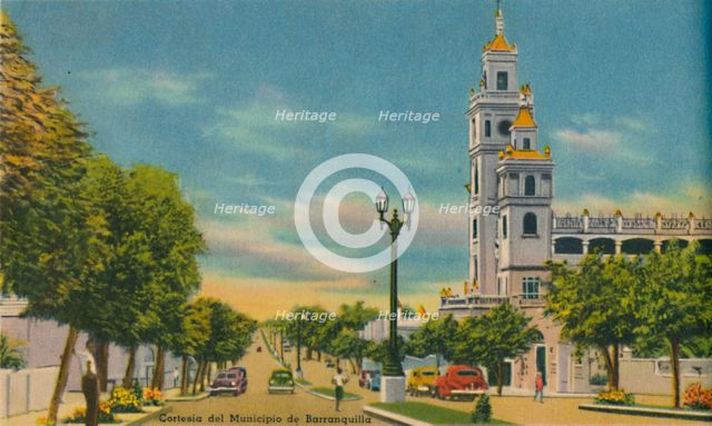 'Olaya Herrera Avenue, Barranquilla', c1940s. Artist: Unknown.