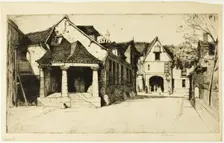 Old Museum, Beauvais, 1917. Creator: David Young Cameron