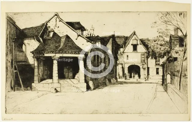 Old Museum, Beauvais, 1917. Creator: David Young Cameron.
