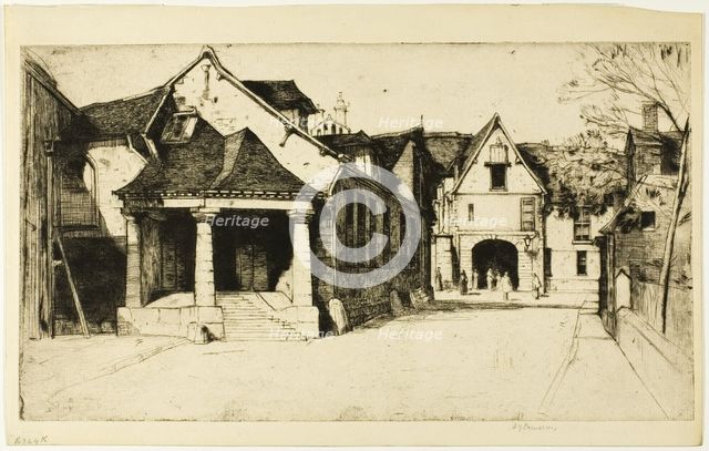 Old Museum, Beauvais, 1917. Creator: David Young Cameron.