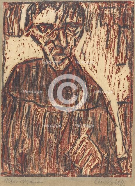 Old Man, 1918. Creator: Christian Rohlfs.