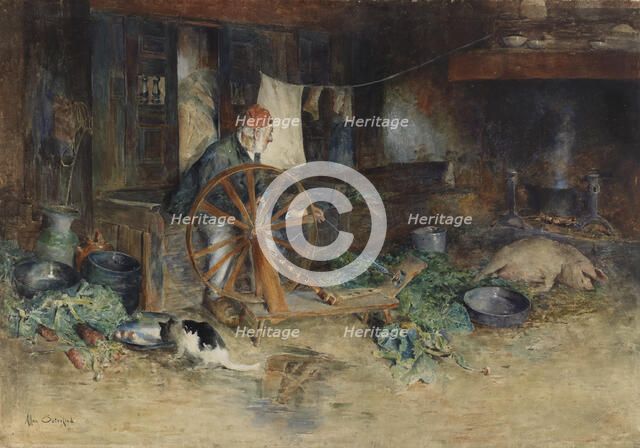 Old Man Threading Yarn. Creator: Allan Österlind.