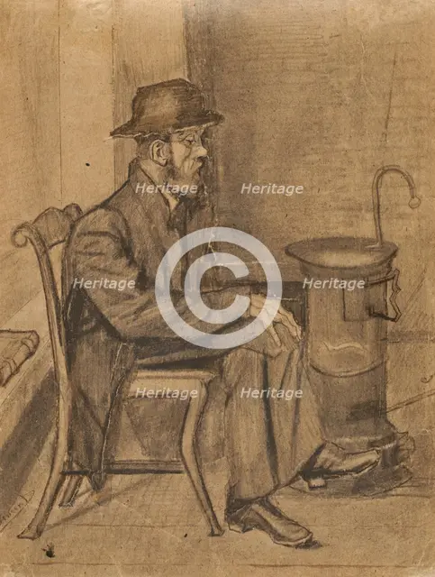 Old Man Warming Himself, 1881-1882. Creator: Vincent van Gogh.