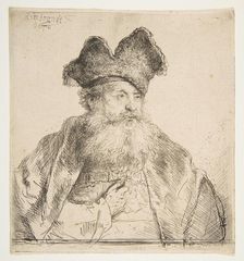 Old Man with a Divided Fur Cap. Creator: Rembrandt Harmensz van Rijn