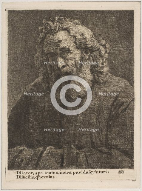 Old Man with a Long Beard, 1761. Creator: William Baillie.