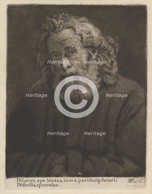 Old Man With a Long Beard, 1761. Creator: William Baillie.