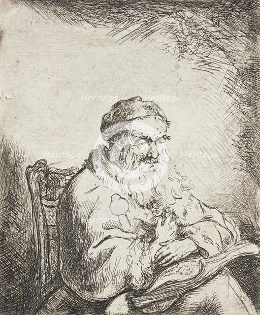 Old Man with a Trefoil on his Coat, between 1600 and 1699. Creator: Ferdinand Bol.