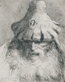 Old Man with Conical Hat, c1757. Creator: Giovanni Domenico Tiepolo