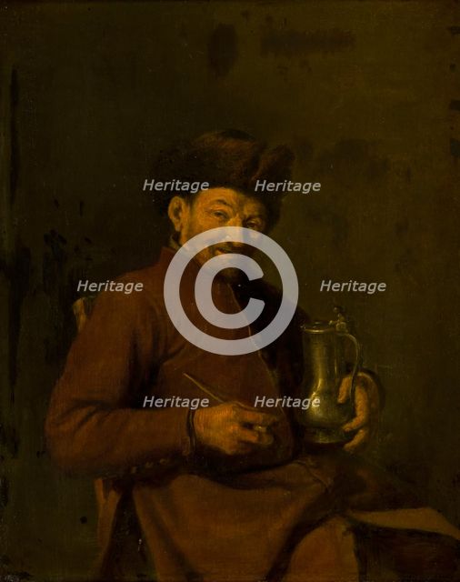 Old Man with Tankard and Pipe. Creator: Anon.