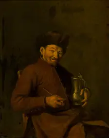 Old Man with Tankard and Pipe. Creator: Anon