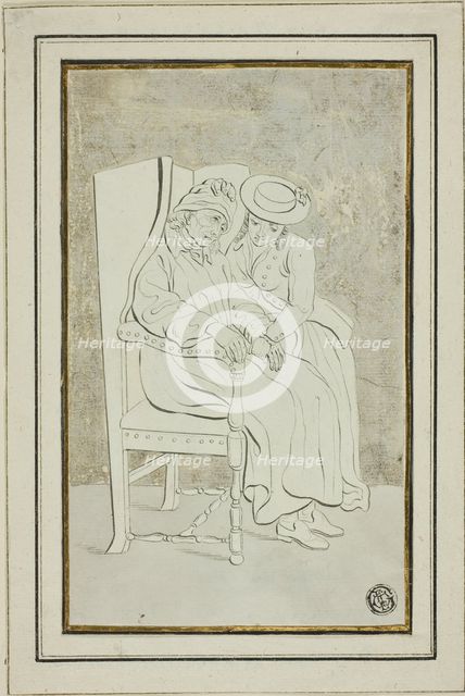 Old Man with Young Woman, n.d. Creator: Marquand Fidel Dominikus Wocher.