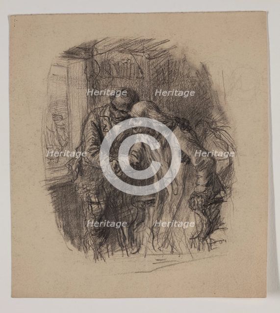 Old Man and Negro, late 19th century. Creator: Felix Octavius Carr Darley.