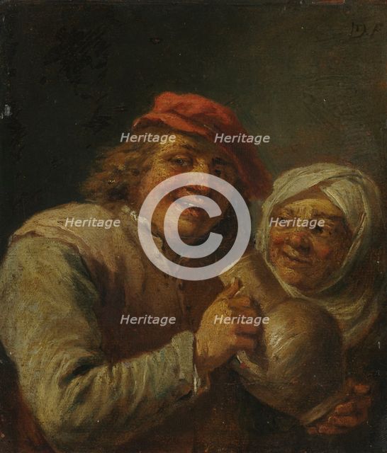 Old Man and Woman, 1700s. Creator: David Teniers (Flemish, 1610-1690), imitator of.