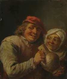 Old Man and Woman, 1700s. Creator: David Teniers (Flemish, 1610-1690), imitator of