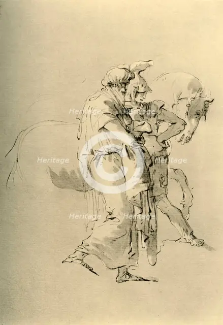 'Old man and Young soldier', mid 18th century, (1928). Artist: Giovanni Battista Tiepolo.