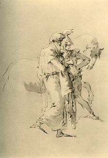 Old man and Young soldier mid 18th century, (1928). Artist: Giovanni Battista Tiepolo
