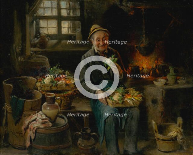 Old Man in the Kitchen , 1875. Creator: Kern, Hermann (1838-1912).