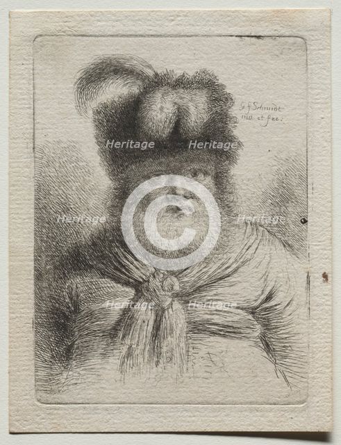 Old Man in a Fur Hat. Creator: Georg Friedrich Schmidt (German, 1712-1775).